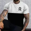 Mens Tshirts Yaz Çizgili K Tshirt 3D Baskı Kısa Kollu Sweatshirt Kral Kırıltılar Bir Desen Harajuku T Shirt Büyük Boy Tee Top 230724