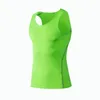 Men s tank tops män sport fitness tees Vest Solid Color Summer Gym Tunic T Shirt Workout Compression Base Stretch Sports 230724