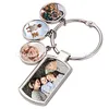 Porte-clés Sublimation Porte-clés Blanc Pendentif En Alliage De Zinc Bricolage Cadeau Créatif En Métal Porte-clés Européens Et Américains Accessoires En Gros Dh1R3