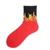 Chaussettes pour hommes 1 paire hommes femmes mode Hip Hop Hit couleur sur feu équipage rouge flamme Blaze puissance torche chaleur rue Sport coton