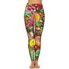 Leggings pour femmes Floral Léopard Fleur Colorée Imprimé Fitness Pantalon De Yoga Push Up Leggins Rétro À Séchage Rapide Collants De Sport Personnalisés XL XXL