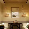 Lampes murales Style chinois en bois Vintage fait à la main applique chambre salon lumières couloir décor luminaires