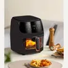 6L Pojemność Air Fryer z kolorowym ekranem dotykowym - Regulowana temperatura czasu pracy - wielofunkcyjna wygodna do użytku domowego!