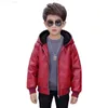 Pullover Children's Jacket Boys' Plush Thick Coat 2021 New Winter Casual Coat Boys' Youth Coat Leather Coat Z230724