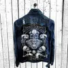 Hommes Vestes Hommes Automne Et Hiver Nouvelle Vente Chaude Rue Personnalité Moto Mécanique Crâne Motif Imprimer Déchiré Denim Veste J230724