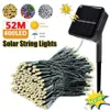 Guirnalda de luces solares para jardín de hadas, lámpara impermeable para exteriores, guirnalda de 6V para Navidad, vacaciones, fiesta, decoración del hogar