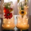 Decoratieve Bloemen Moederdag Cadeau LED Licht Valentijnsdag Voor Vriendin Jaar Woondecoratie Eeuwige Bloem Rijke Kleur Kantoor Decor