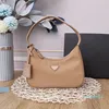 Designer Fashion Shoulder bag Nylon Fabric Crescent Bag Triangle tote Lightweight simple handbags Black Underarm bag Baguette shape women's bag