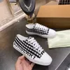 Designer schoenen met doos Plate-forme herenschoenen trainers luxe Logo bessenrode bodems Katoenen sneakers Dames Leer Veters Klassieke rooster Casual schoenen Topkwaliteit