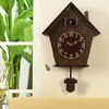 Wall Clocks Vintage Large Clock Wood 3d Living Room Cuckoo Pendulum Bird Silent Timer Home Bedroom Kids Reloj Decor SC318