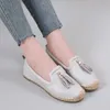 Klänningskor Snakeskin Grain Tassel Flats kvinnor flickor bekväma dukskor damer oxfords espadrilles kvinna plattform fiskare skor l230724