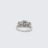 S925 sterling silver European and American blue handkerchief stone diamond ring elegant personality wedding ring men's ring