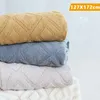 Blankets Tassel Sofa Blanket 127x172cm Plaid Soft Smooth Throw For Bed Cover Decorative Home Office Accessories