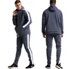 Men's Tracksuits Men Outwear Hoodies Zipper Sports Suit Sets Male Sweatshirts Cardigan Jumpersuit Set Clothing Plus Size