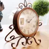 Masa saatleri Avrupa vintage dekor saati Demir Sessiz Retro Ev Yatak Odası Oturma Odası Ofis