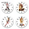 Orologi da parete Sexy Girl Orologio in legno Beaty Pin Up Orologio decorativo Camera delle ragazze Living Decor Regalo Decorazione domestica WB018