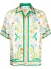 Casablanca 22ss Button-up-Hemd Guardian Gipsbild Schwarz-Weiß-Farbverlauf Herren- und Damenpaar Hawaii-Kurzarmhemd Freizeithemden Kurzarmhemden