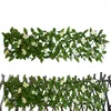 Decorative Flowers Expandable Fence Privacy Screen Portable Easy To Install Snap Design Artificial Plants Reusable Ivy Fencing Panel For