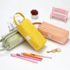 1 pc/lot coloré grande capacité étuis à crayons sacs créatif corée tissu stylo boîte pochette étui école bureau papeterie fournitures