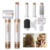 High Speed Hair Blower 7 In 1 Hot Air Comb Multi Functional Interchangeable Head Hair Curling Hair Dryer