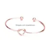 Bracelete Bracelete Nó Pulseira Moda Simples Manguito Pulseiras Abertas Sier Ouro Rosa Cores Tamanho Ajustável Para Mulheres Drop Delivery Jewe Dha0Z