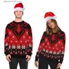 Pulls pour hommes Hommes Femmes Ugly Christmas Sweater 2022 Nouvel An Pulls de Noël Sweats Spider Cobweb Imprimé Crewneck Party Festival Tops T230724