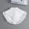 蝶ネクタイ韓国人スタンド偽の偽の襟女性シャツドレスセーター取り外し可能な女性の夏の白いネックウェア装飾