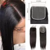 Hair pieces Transparent Lace Frontal Closure Only Peruvian Straight Human Hair 13x4 Lace Frontal 4x4 Lace Closure Remy Hair 5x5 Lace Closure 230724