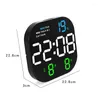 Wall Clocks Large Screen Clock Smart Brightness Remote Control LED Digital Electronic Dual Alarm Living Room Decor