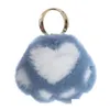 Porte-clés Longes Femmes Filles Cadeau Fourrure De Lapin Griffe De Chat Mignon Clé Pendentif Sac Porte-clés Accessoires De Mode Drop Delivery Dhqoe