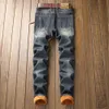 Pantalones vaqueros de diseñador de mezclilla para hombre de alta calidad rasgados para hombre talla 28-38 40 Otoño Invierno más terciopelo HIP HOP Punk Streetwear pantalones L230724