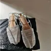 Sandaler stickade kvinnor Gladiator Stängt tå Beach Flat Shoes Ladies Hollow Out Lace-Up Sandalias Mujeres Verano 2023 Böhmen