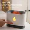 Diffuseur d'huiles essentielles de recharge USB 1pc, deux couleurs de flamme, humidificateur à effet de flamme, diffuseurs d'arômes humidificateur d'air à ultrasons