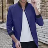 Hommes vestes veste manteau couleur unie hauts col montant Pcket manches longues fermeture éclair bouton coréen mode Streetwear homme vêtements