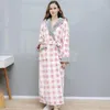 Pyjamas en flanelle à carreaux épais pour femmes