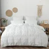 Bedding sets Tufted Dot Duvet Cover 3 Pieces Set 1 Jacquard 2 Pillowcases Soft Microfiber with Zipper Closure Corner Ties TJ9500 230724