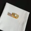 Mode met zijstenen ringen voor vrouwen Feestsieraden voor koppels Liefhebbers verlovingscadeau met doos NRJ217O