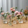Vases Vase De Fleur Pour La Décoration Intérieure En Verre De Bureau Terrarium Table Ornements Plante Décorative