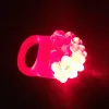 500pcs Flashing Bubble Ring Rave Party Piscando Soft Jelly Glow Venda imperdível! Cool Led Light Up Luzes LED de dedo LL