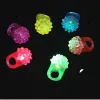 500pcs Flashing Bubble Ring Rave Party Piscando Soft Jelly Glow Venda imperdível! Cool Led Light Up Luzes LED de dedo LL