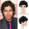 Court Hommes Droite Synthétique pour Cheveux Mâles Fleeciness Réaliste Noir Naturel Simuler Cuir Chevelu Humain Toupee Wigs276L