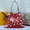 Designer Women Bucket Bag Fashion Emboss Shopping Bags Borse Borse Floral Genuine Letter Tote ShoulderBags