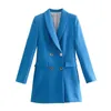 Женские костюмы Spring Amazon European и American Whtolesale Solid Double Breed Blazer