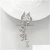 Ear Cuff Bohemian Sem Piercing Cristal Strass Borboleta Envoltório Clipe Brincos Para Mulheres Meninas Jóias Na Moda 1 Peça Drop Delivery