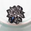 Hair Clips Big Crystal Flowers For Woman Girls Wedding Ornaments Top Crab Clip Vintage Jewelry