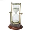 Decorative Objects Figurines European Retro Hourglass Metal Sand Timer TV Cabinet Porch Decoration Hourglass Timer Office Home Decoration Ornaments L230724