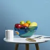 Vasi Set di lusso all'ingrosso soffiato a mano Vaso moderno in vetro con fiore blu nordico per la decorazione domestica