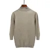 Kvinnors tröjor Högkvalitativ 2023 Ankomster Kvinnors tröja Turtleneck Cashmere Fashion Autumn Winter Sticked Pullover Tops Sale