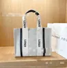 Borsa tote Borsa in tela stampata con lettere Borsa per la spesa di grande capacità Borsa per la spesa Moda