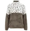 Women's Hoodies Leopard Print Patchwork Hoodie 2023 Kvinnor Winter Zipper Kangaroo Långärmad tröjor Längtare Pullover Kvinnlig kappa 101